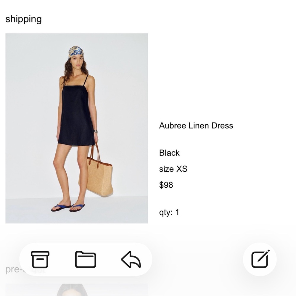Reformation Black Satin Spaghetti-Strap Mini Dress - Picture 6 of 6